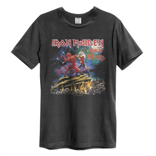 Iron Maiden Run To The Hills Amplified Vintage Charcoal Small T Shirt - Iron Maiden - Merchandise - AMPLIFIED - 5054488162694 - May 5, 2022