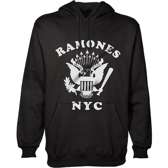 Ramones Unisex Pullover Hoodie: Retro Eagle New York City - Ramones - Merchandise - Merch Traffic - 5055979988694 - 30. december 2019