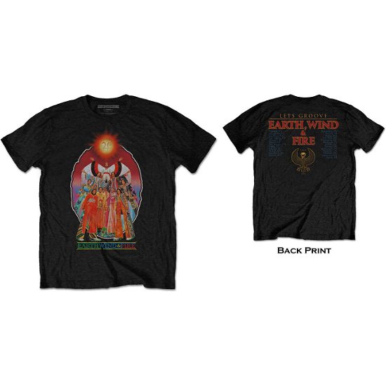 Earth Wind & Fire Unisex T-Shirt: Let's Groove (Back Print) - Earth, Wind & Fire - Merchandise -  - 5056170647694 - 
