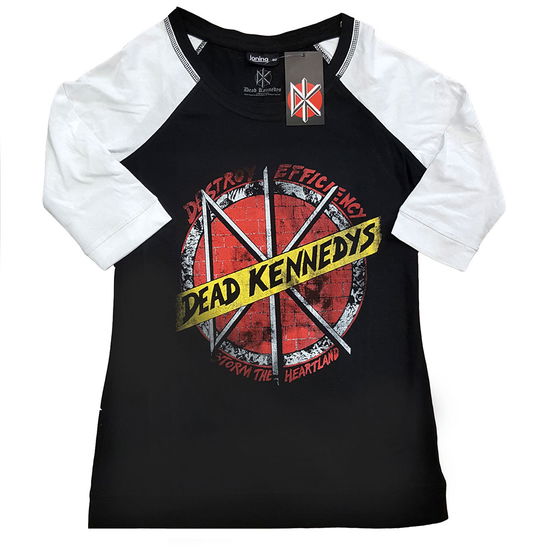 Cover for Dead Kennedys · Dead Kennedys Ladies Raglan T-Shirt: Destroy (T-shirt) [size XXXL] [Black, White - Ladies edition]