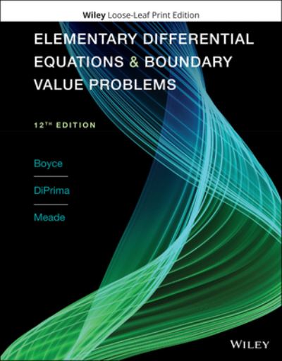 Cover for William E. Boyce · Elementary Differential Equations and Boundary Value Problems (Book) (2021)