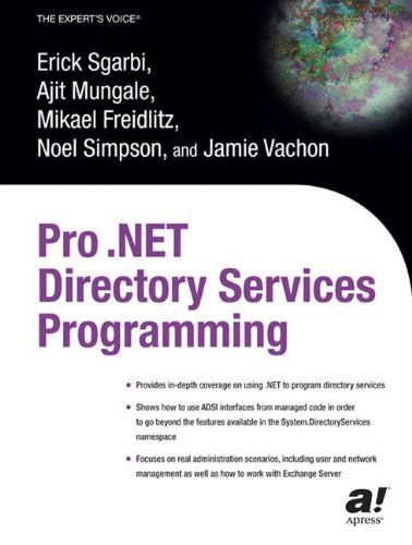 Cover for Erick Sgarbi · Professional .net Directory Services Programming (Paperback Book) (2003)