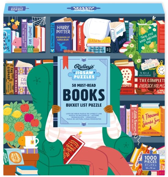 Cover for Ridley's Games · 50 Must-Read Books of the World Bucket List 1000-Piece Puzzle (SPILL) (2024)
