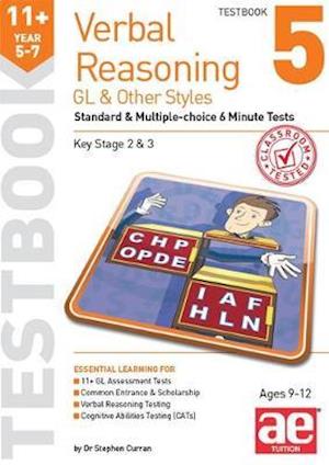 Cover for Stephen C. Curran · 11+ Verbal Reasoning Year 5-7 GL &amp; Other Styles Testbook 5: Standard &amp; Multiple-choice 6 Minute Tests (Paperback Book) (2018)