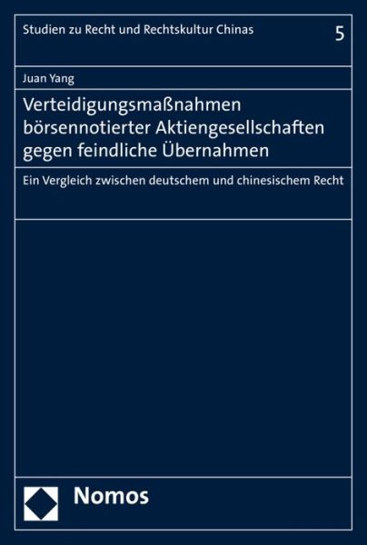 Cover for Yang · Verteidigungsmaßnahmen börsennotie (Book) (2015)