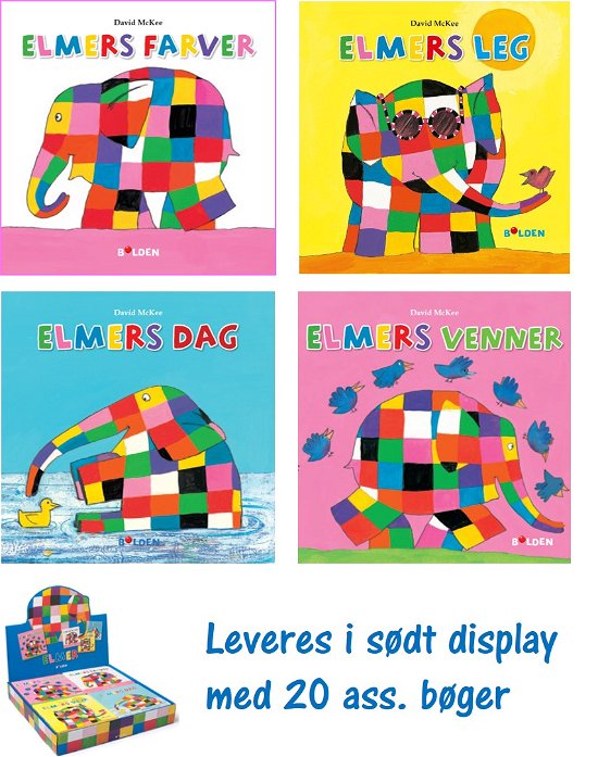 Elmer: Elmer papbøger 1-4 (display m. 20 stk. ass. - vejl. pris kr. 39,95 pr. stk.) - David McKee - Livros - Forlaget Bolden - 9788771062694 - 15 de novembro de 2011