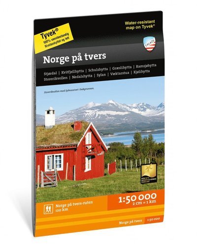 Cover for Calazo · Norge pa tvers - Mountain map detailed scale (Landkart) (2022)