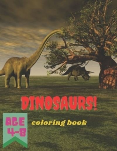 Cover for Rawan Awad · Dinosaurs Coloring Book (Paperback Book) (2020)