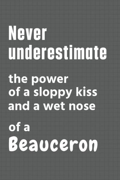 Cover for Wowpooch Press · Never underestimate the power of a sloppy kiss and a wet nose of a Beauceron (Pocketbok) (2020)