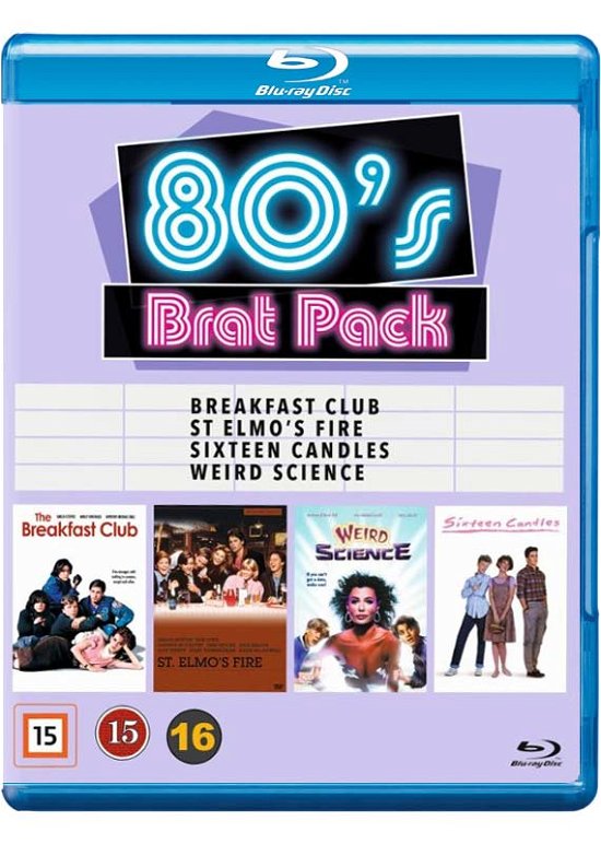 Cover for 80's Brat Pack Collection · The Breakfast Club / St Elmo's Fire / Sixteen Candles / Weird Science (Blu-ray) (2016)