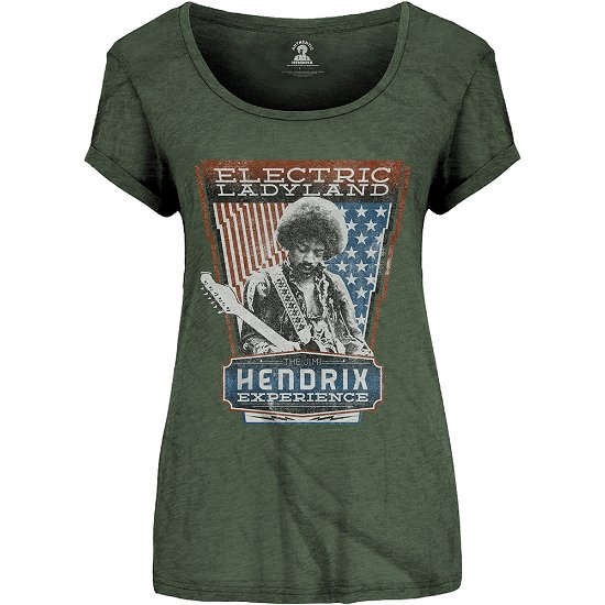 Cover for The Jimi Hendrix Experience · Jimi Hendrix Ladies T-Shirt: Electric Ladyland (T-shirt) [size S] [Green - Ladies edition]