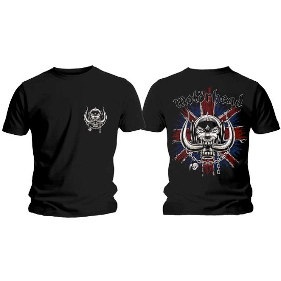 Motorhead Unisex T-Shirt: British War Pig & Logo (Back Print) - Motörhead - Merchandise - MERCHANDISE - 5056170653695 - 16. januar 2020