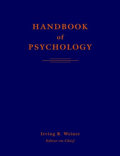 Cover for Irving B. Weiner · Psychology: Handbook of Psychology, 12 Volume Set , (Bound Book) (2003)