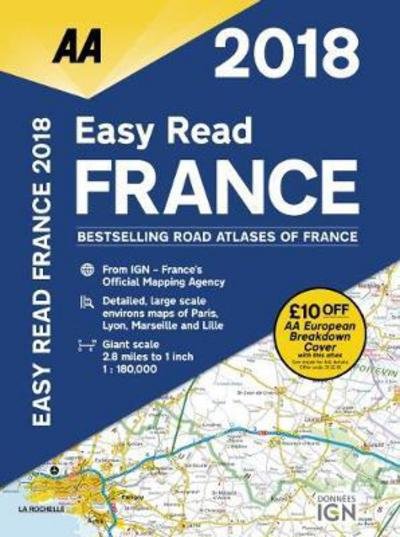 Cover for AA Publishing · AA Easy Read Atlas France (Paperback Book) [13 Revised edition] (2017)