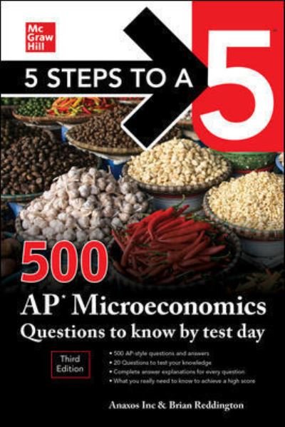 Cover for Anaxos Inc. · 5 Steps to a 5: 500 AP Microeconomics Questions to Know by Test Day, Third Edition (Paperback Bog) (2021)