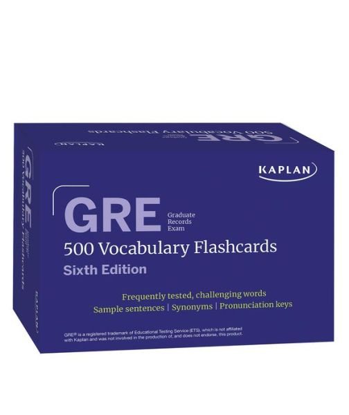 Cover for Kaplan Test Prep · GRE Vocabulary Flashcards, Sixth Edition + Online Access to Review Your Cards, a Practice Test, and Video Tutorials - Kaplan Test Prep (Flashcards) [Sixth edition] (2024)