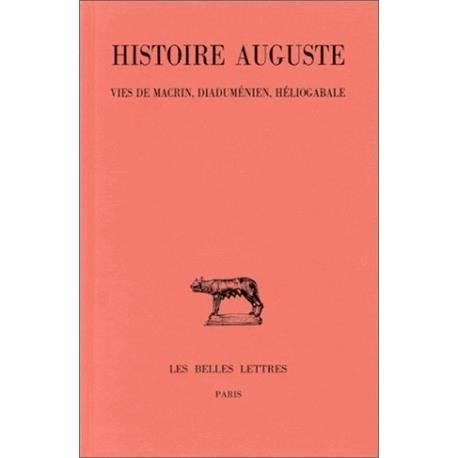 Cover for Robert Turcan · Histoire Auguste (Collection Des Universites De France Serie Latine) (French Edition) (Paperback Book) [French edition] (2002)