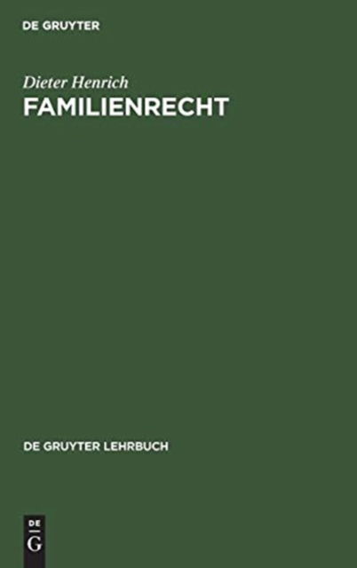 Cover for Dieter Henrich · Familienrecht (Book) [3., neubearb. Aufl. edition] (1980)