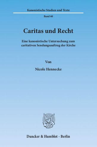 Cover for Hennecke · Caritas und Recht (Book) (2012)