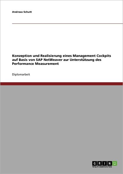 Cover for Schutt · Das Management Cockpit auf Basis (Book) [German edition] (2008)