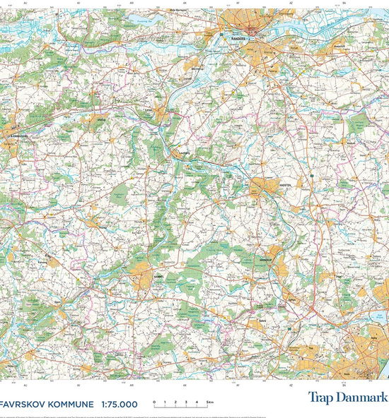 Trap Danmark: Falset kort over Favrskov Kommune - Trap Danmark - Böcker - Trap Danmark - 9788771812695 - 10 juni 2020