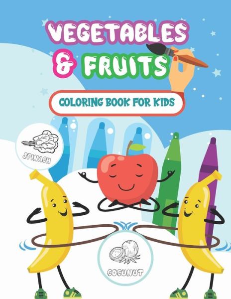 Cover for Salam Publisher · Vegetables &amp; Fruits Coloring Book for Kids (Paperback Book) (2021)