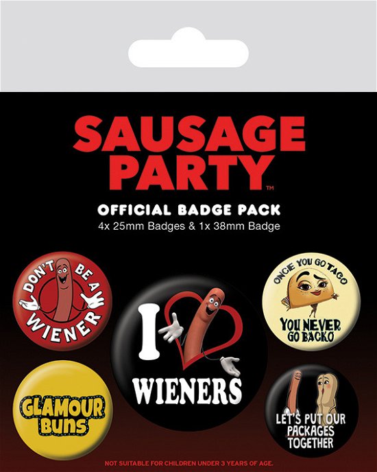 Sausage Party (Wieners) (Badge Pack) - Merchandising - Koopwaar -  - 5050293805696 - 