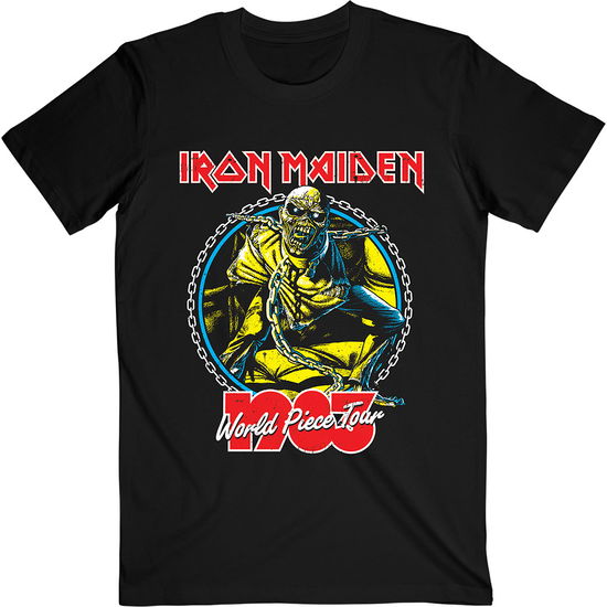 Iron Maiden Unisex T-Shirt: World Piece Tour '83 V.2. (Black) - Iron Maiden - Merchandise -  - 5056368673696 - May 21, 2021