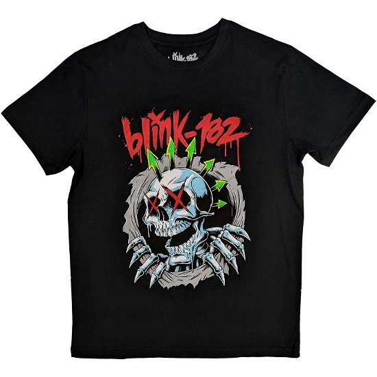 Blink-182 Unisex T-Shirt: Six Arrow Skull - Blink-182 - Merchandise -  - 5056561090696 - 
