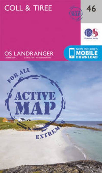 Cover for Ordnance Survey · Coll &amp; Tiree - OS Landranger Active Map (Kartor) [February 2016 edition] (2016)