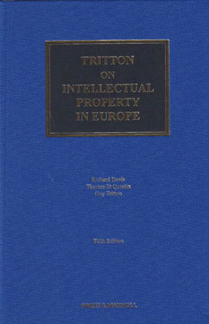 Cover for Richard Davis · Tritton on Intellectual Property in Europe (Hardcover Book) (2018)