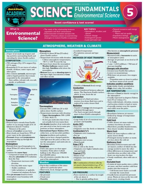 Science Fundamentals 5: Environmental Science - Inc. BarCharts - Bücher - Barcharts, Inc - 9781423249696 - 29. September 2023