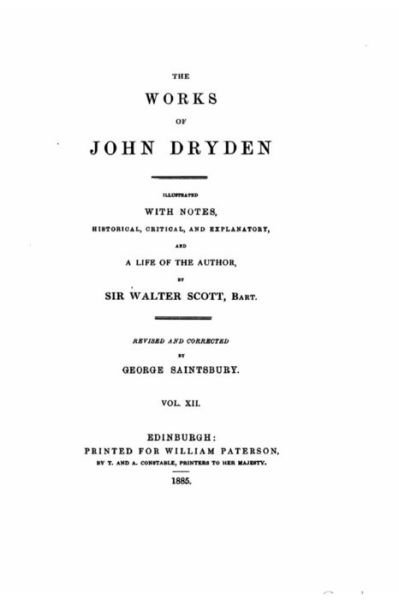 Cover for John Dryden · The works of John Dryden - Vol. XII (Paperback Book) (2016)