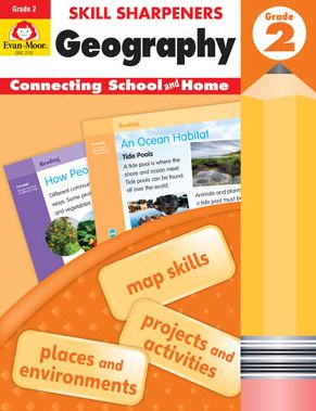 Cover for Evan Moor · Evan-Moor Skill Sharpeners Geography, Grade 2 Activity Book - Supplemental At-Home Resource Geography Skills Workbook (Taschenbuch) (2018)