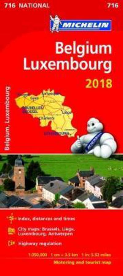 Michelin National Maps: Belgium & Luxembourg 2018 - Michelin - Bøger - Michelin - 9782067228696 - 8. januar 2018