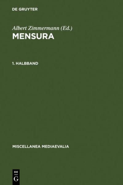 Cover for G. Vuillemin-Diem · Mensura-Maß,Zahl,Z.1 (Book) (1983)