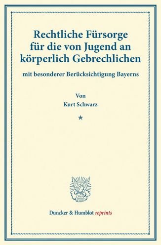 Cover for Schwarz · Rechtliche Fürsorge für die von (Book) (2014)