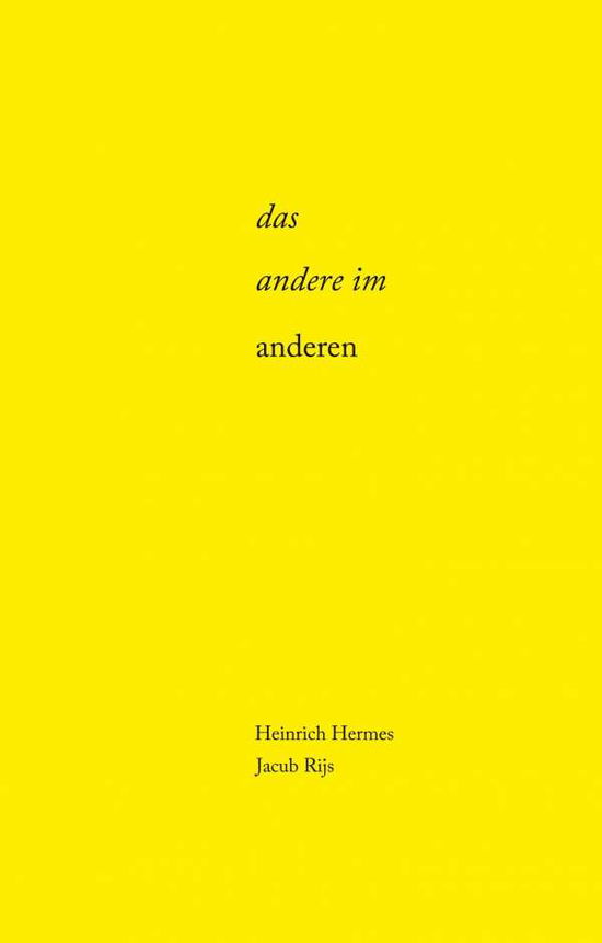 Cover for Hermes · Das Andere Im Anderen (Book)