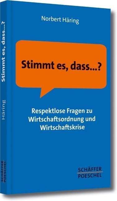 Cover for Norbert Häring · HÃ¤ring:stimmt Es,dass...? (Book)