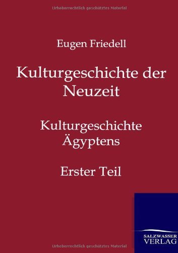 Cover for Egon Friedell · Kulturgeschichte Der Neuzeit (Taschenbuch) [German edition] (2013)