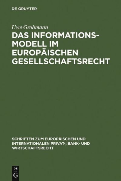 Cover for U. Grohmann · Informationsmodell im Europ (Book) [German edition] (2006)