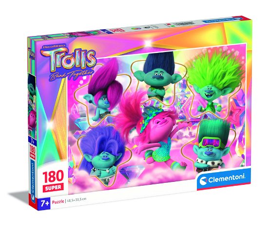 Cover for Clementoni · Puslespil Trolls, 180 brikker (Jigsaw Puzzle) (2023)