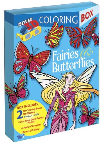 Cover for Dover · Fairies and Butterflies 3-D Coloring Box - Dover Fun Kits (Paperback Book) (2012)