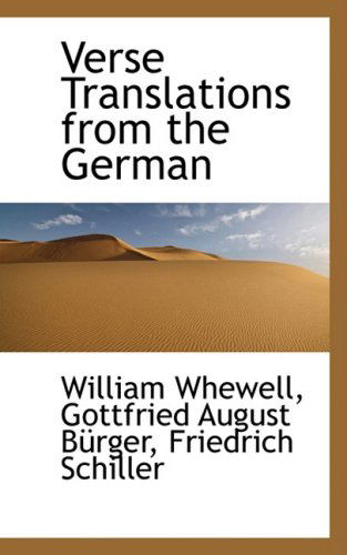 Cover for William Whewell · Verse Translations from the German (Paperback Book) (2008)