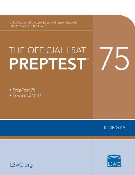 Cover for Law School Admission Council · The Official Lsat Preptest 75: June 2015 Lsat (Paperback Book) (2015)