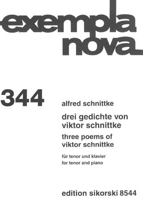 Cover for Alfred Schnittke · 3 Poems of Viktor Schnittke (Paperback Book) (2012)