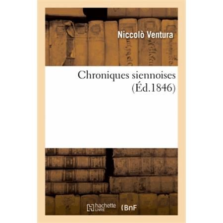 Cover for Ventura-n · Chroniques Siennoises (Paperback Book) [French edition] (2013)