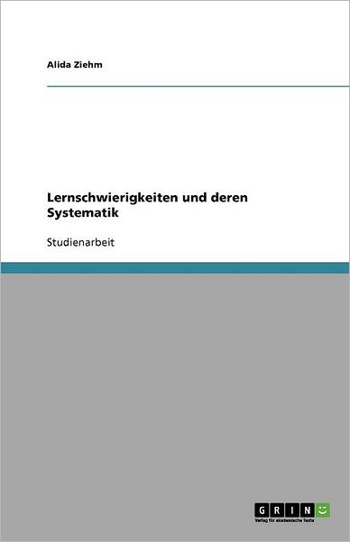 Cover for Ziehm · Lernschwierigkeiten und deren Sys (Book) [German edition] (2011)