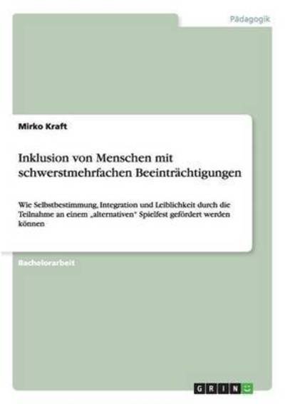 Cover for Kraft · Inklusion von Menschen mit schwer (Bok) (2016)