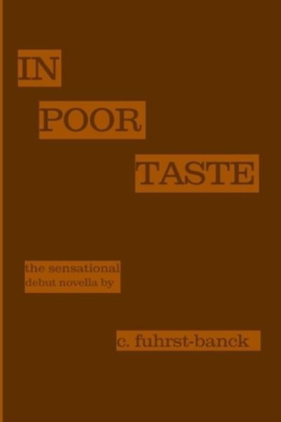 Cover for C Fuhrst-Banck · In Poor Taste (Paperback Book) (2020)